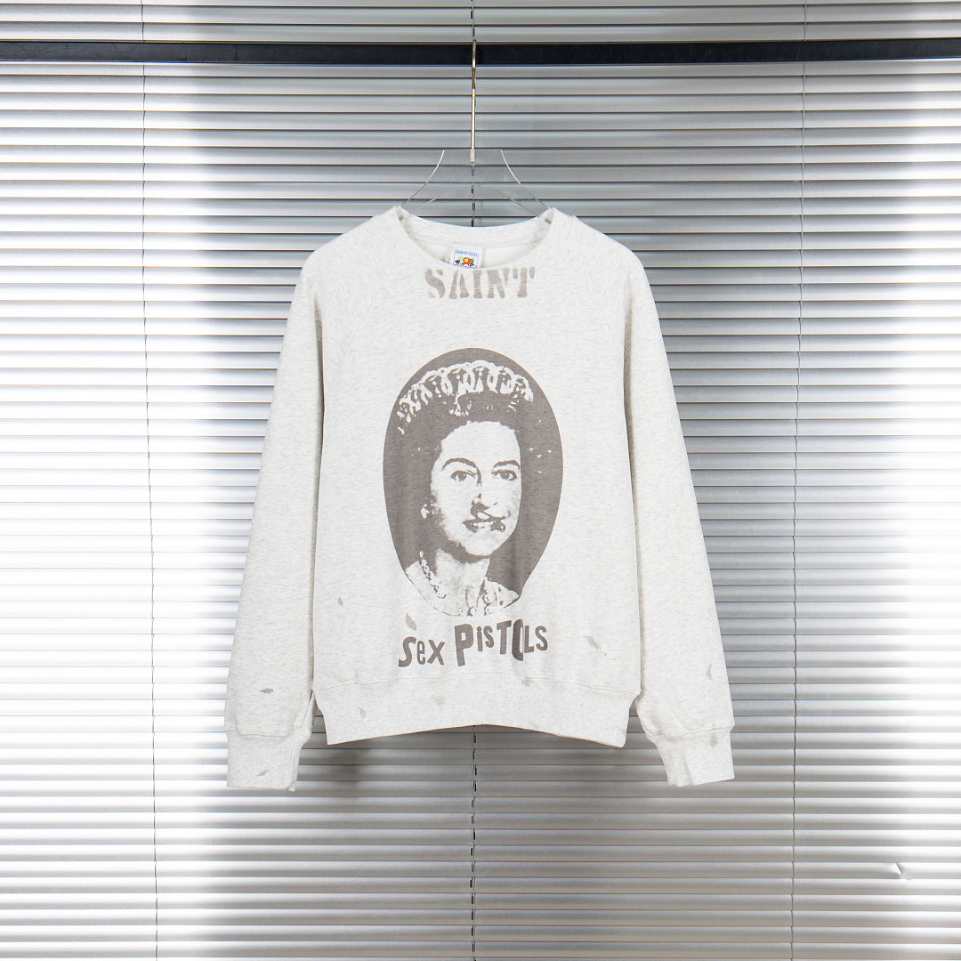 Streetwear Brand Vintage - 25fw سويت شيرت سانت كو-براند بطبعة