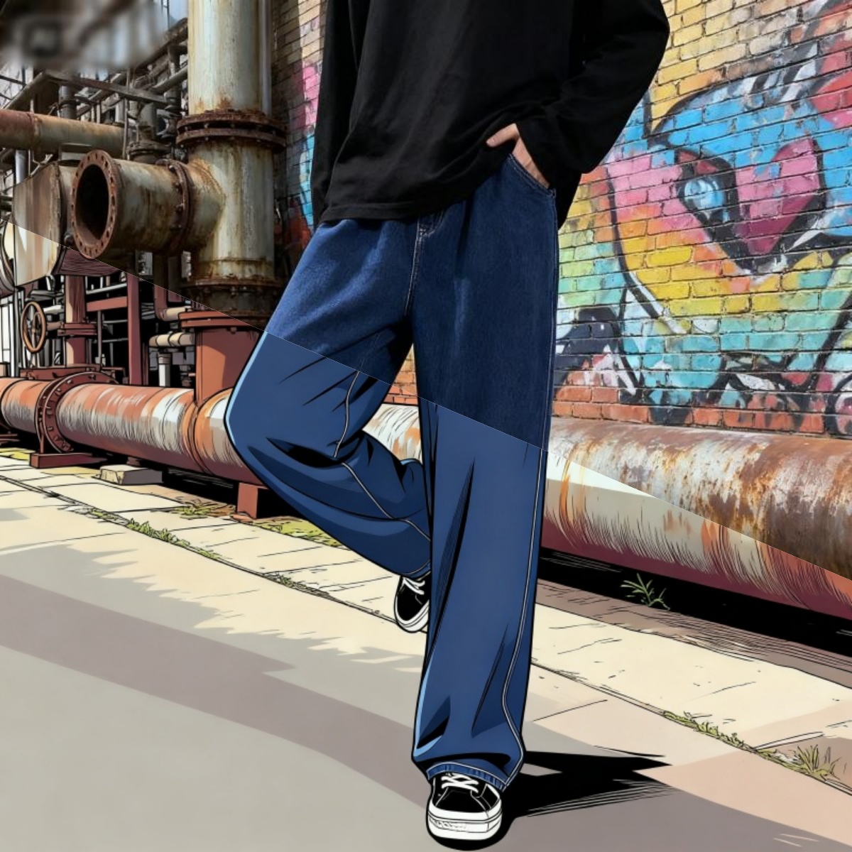 الكورية نمط الشارع الشهير موضة - مراجعة Streetwear Brand Denim وسعره